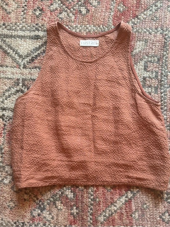 First Rite Tops - First Rite Banded Tank in Clay
